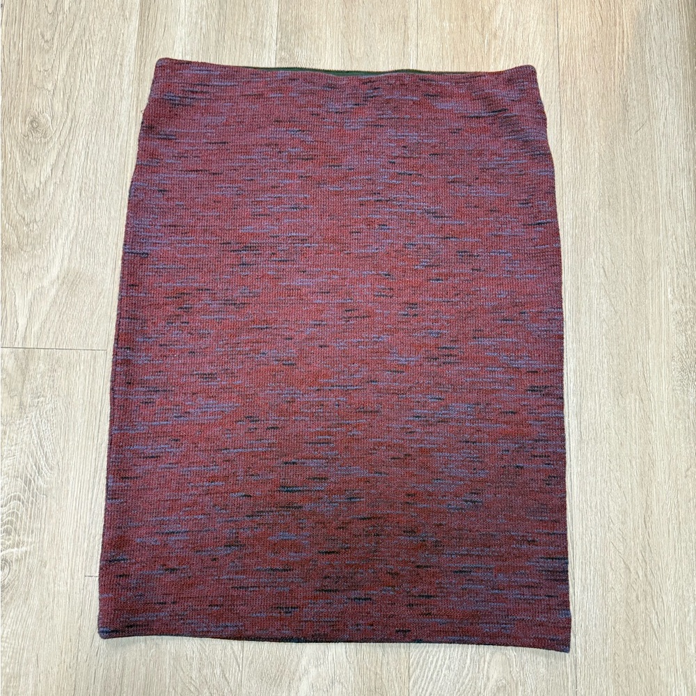 Ann Taylor Loft Vintage Stretch Elegant Maroon Burgandy Knit Pencil Skirt
